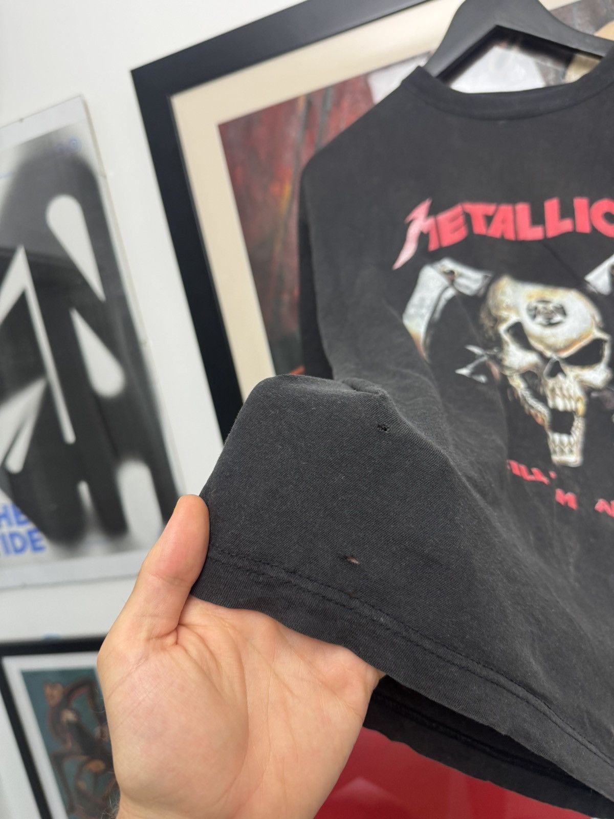 Band Tees vintage 90s Metallica Band Thrash Metal Tee Black Fade Skull Size US L / EU 52-54 / 3 - 5 Thumbnail