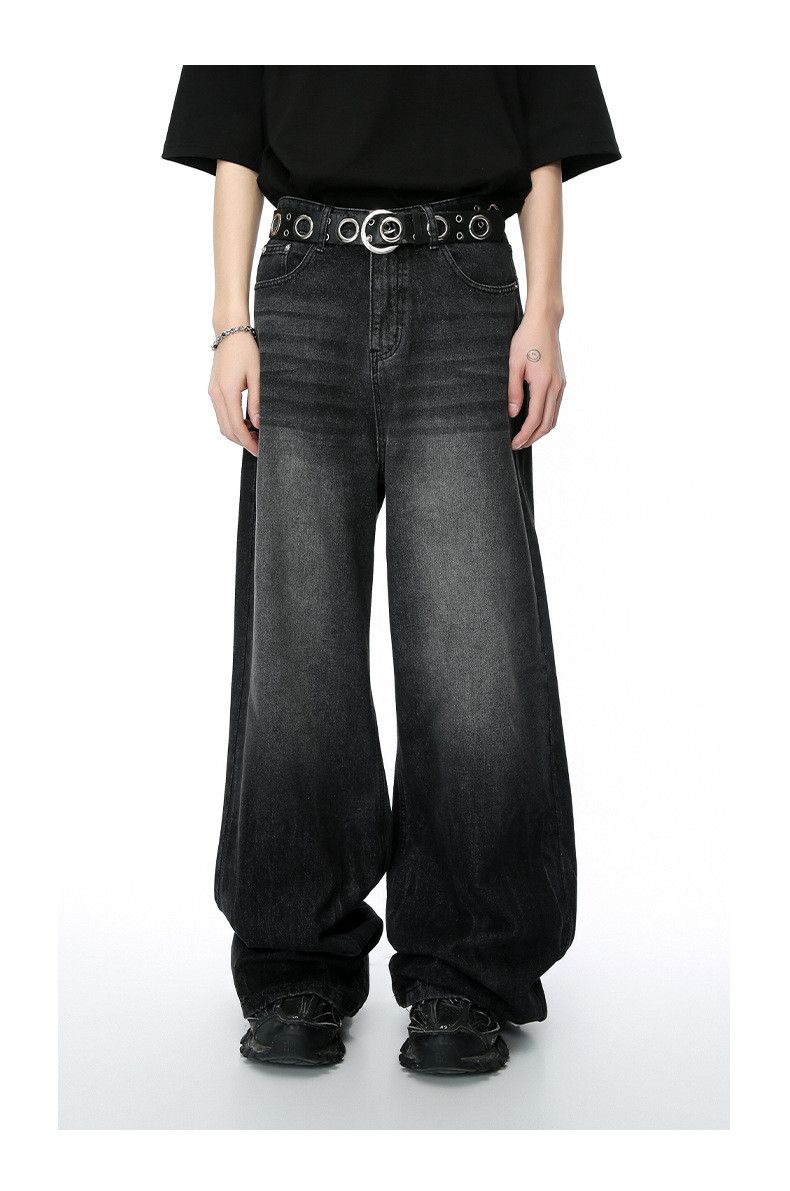 Vintage Men's Retro Distressed Washed Loose Wide-Leg Jeans Size US 32 / EU 48 - 1 Thumbnail