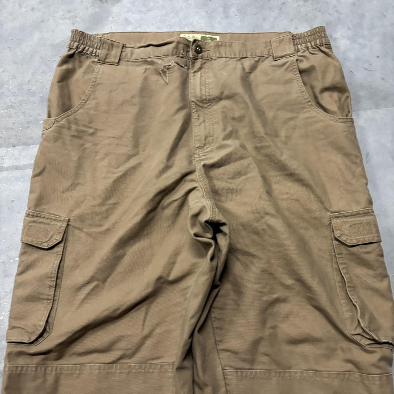 Japanese Brand × Vintage Crazy Vintage Y2K/2000s Baggy Khaki Brown Skater Style Cargo Pants! Size US 40 / EU 56 - 5 Thumbnail