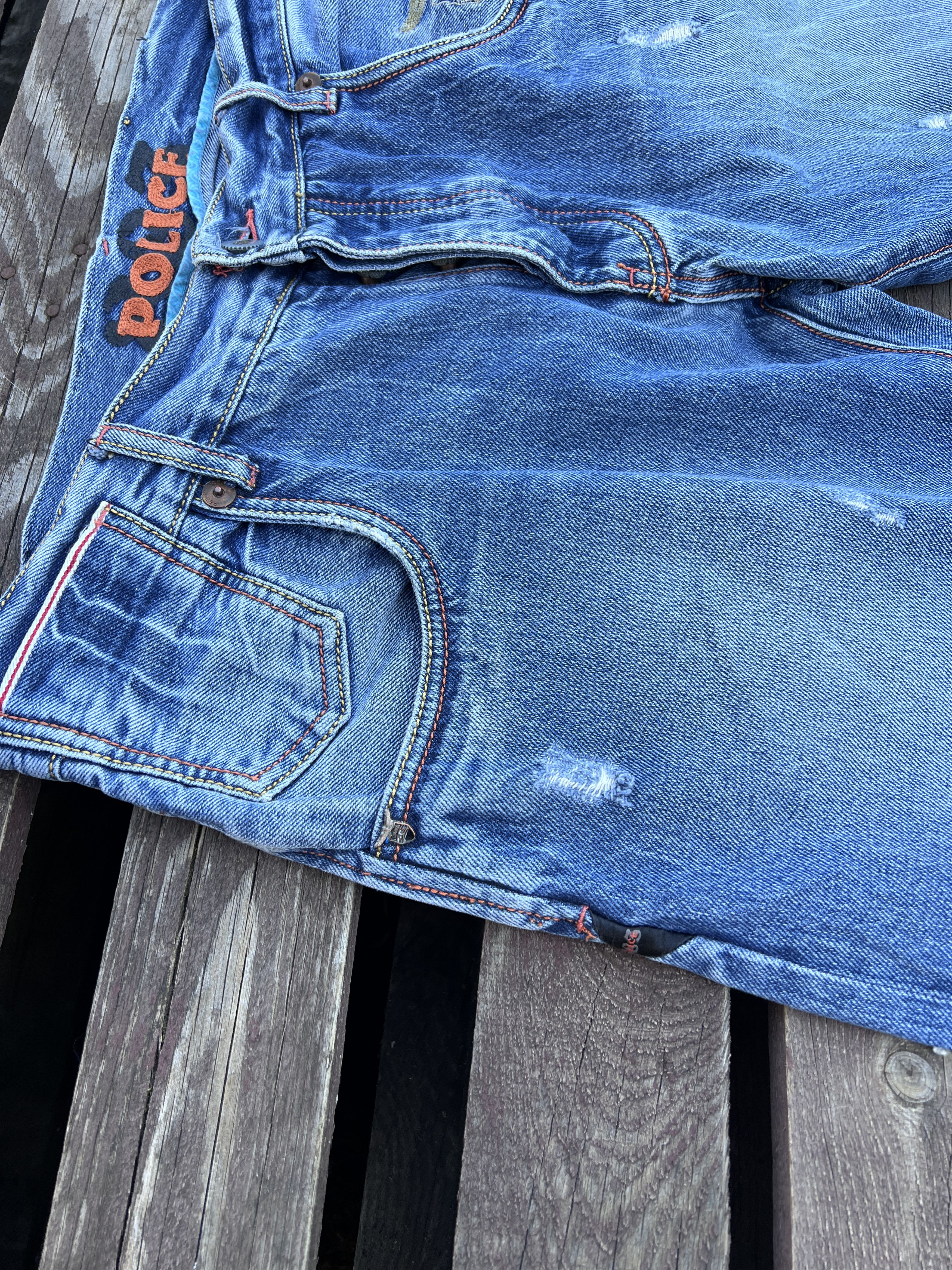 Vintage Vintage Y2K 883 Police Avant Garde Distressed Denim Jeans Size US 34 / EU 50 - 18 Thumbnail