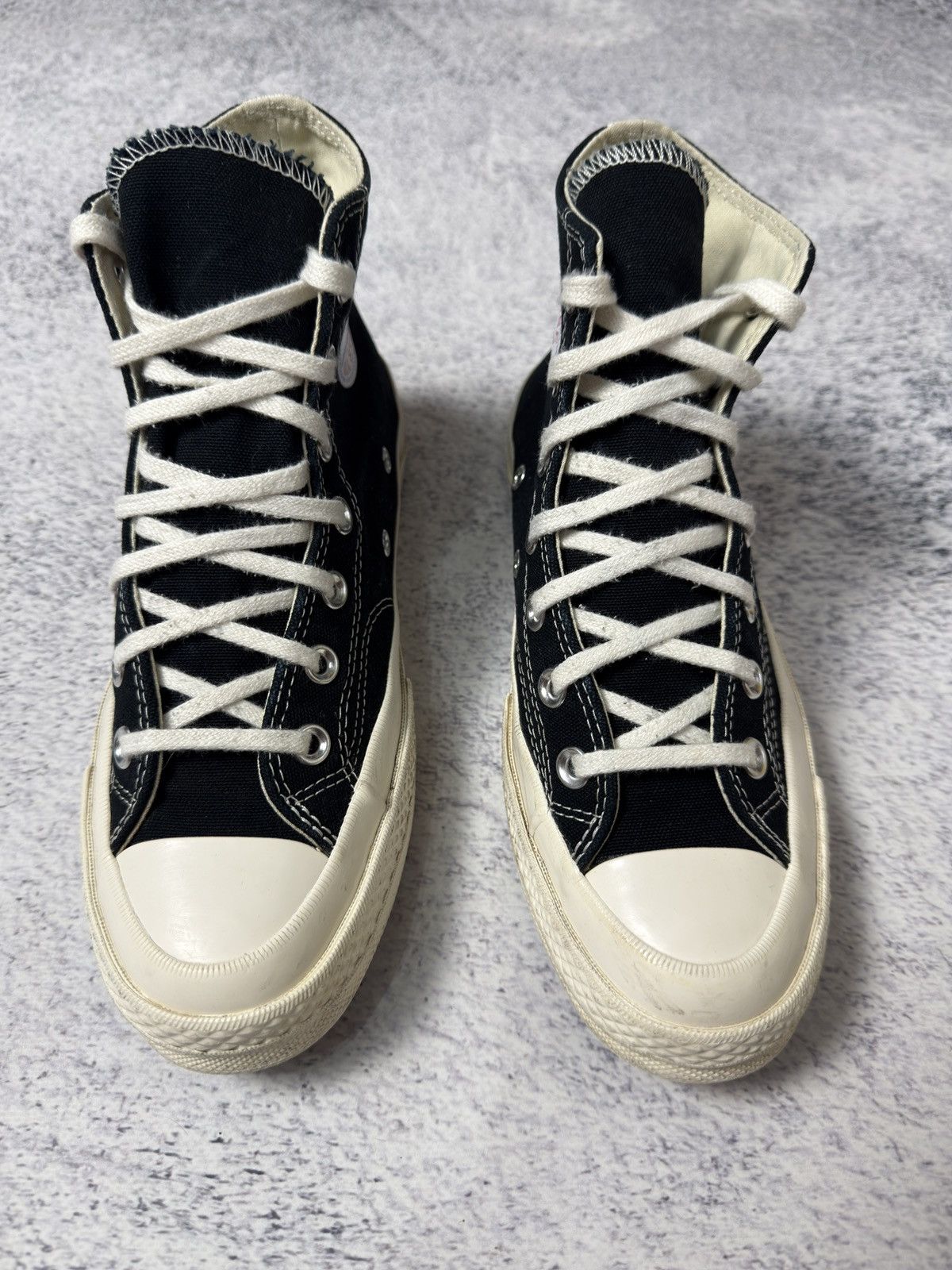 Comme des Garcons PLAY × Converse Comme Des Garçons Play x Converse High Top Sneakers Woman Size US 8 / IT 38 - 3 Thumbnail