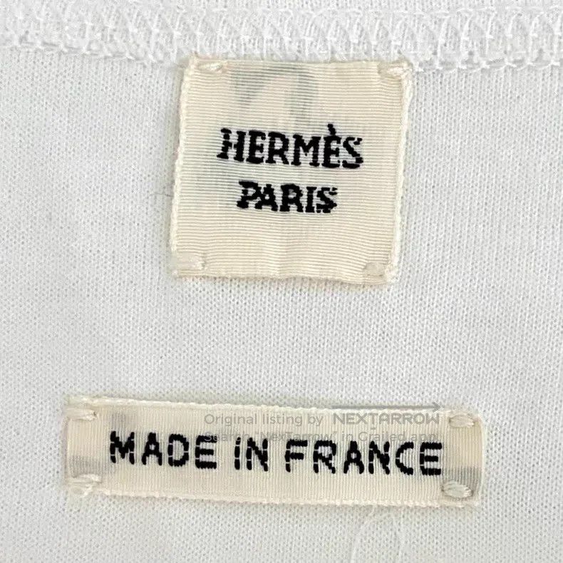 Hermes Hermes White Pocket Jacquard Cotton Crew Neck Short Sleeve Size XS / US 0-2 / IT 36-38 - 5 Thumbnail