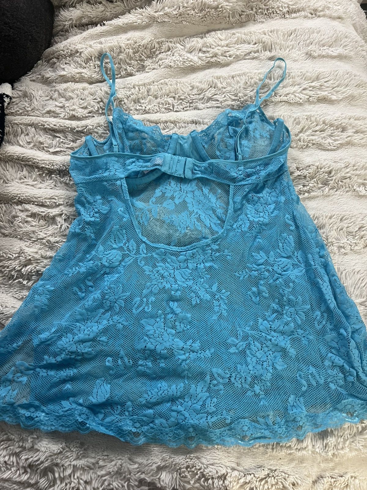 Victoria's Secret Blue Floral Sheer Victoria’s Secret Slip Size XL / US 12-14 / IT 48-50 - 3 Thumbnail