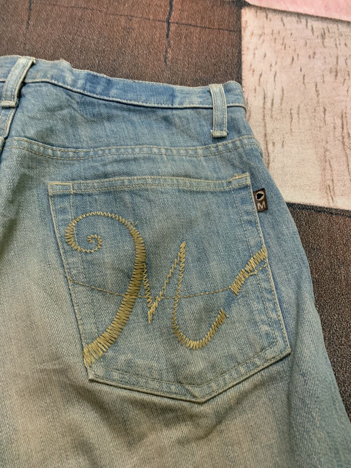If Six Was Nine RUSTY MUD WASH MORGAN HOMME FLARE JEANS Size US 30 / EU 46 - 13 Thumbnail