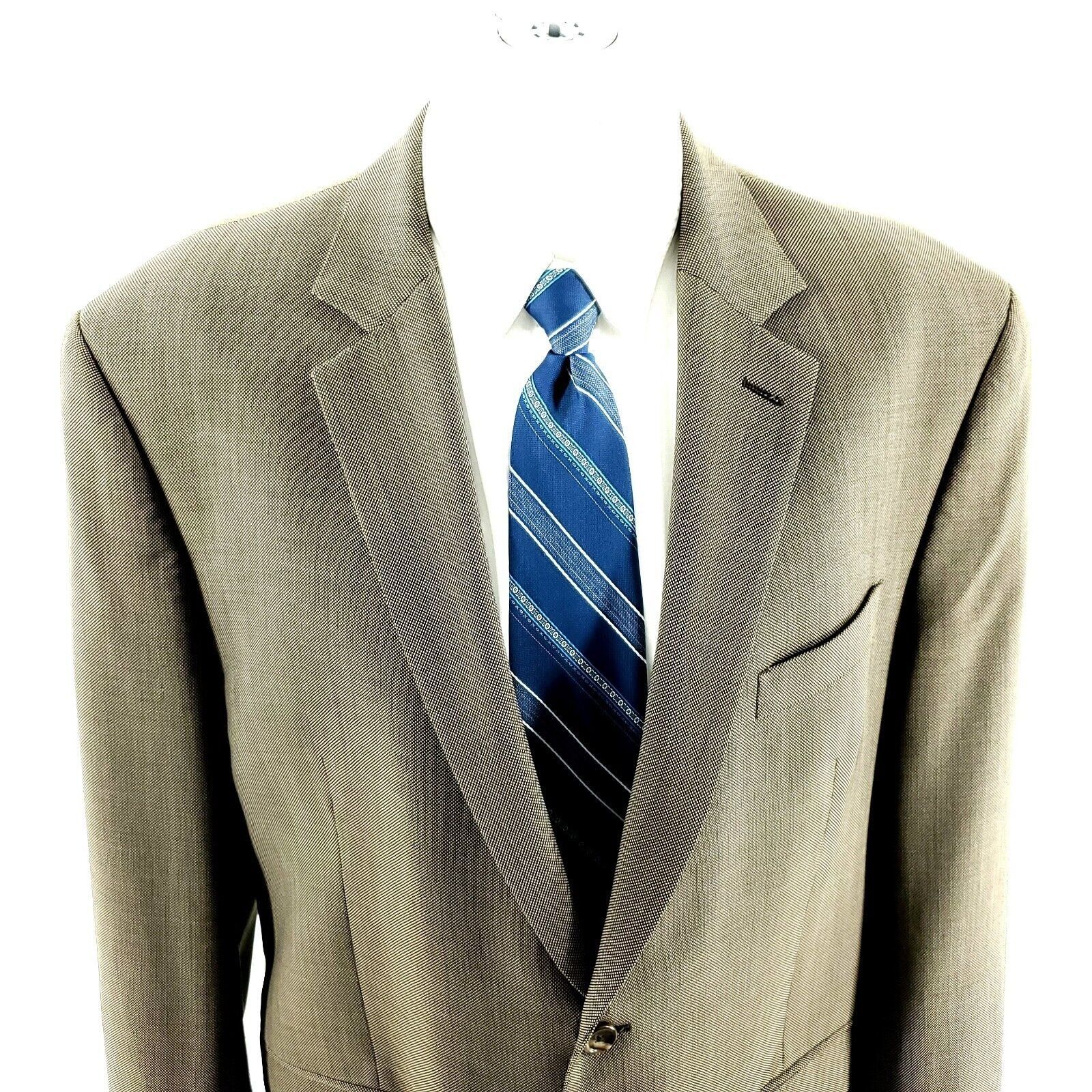 Michael Kors Michael Kors Wool 2 Button Blazer 44R Or Slim 46R Green Tan Size 44R - 1 Thumbnail
