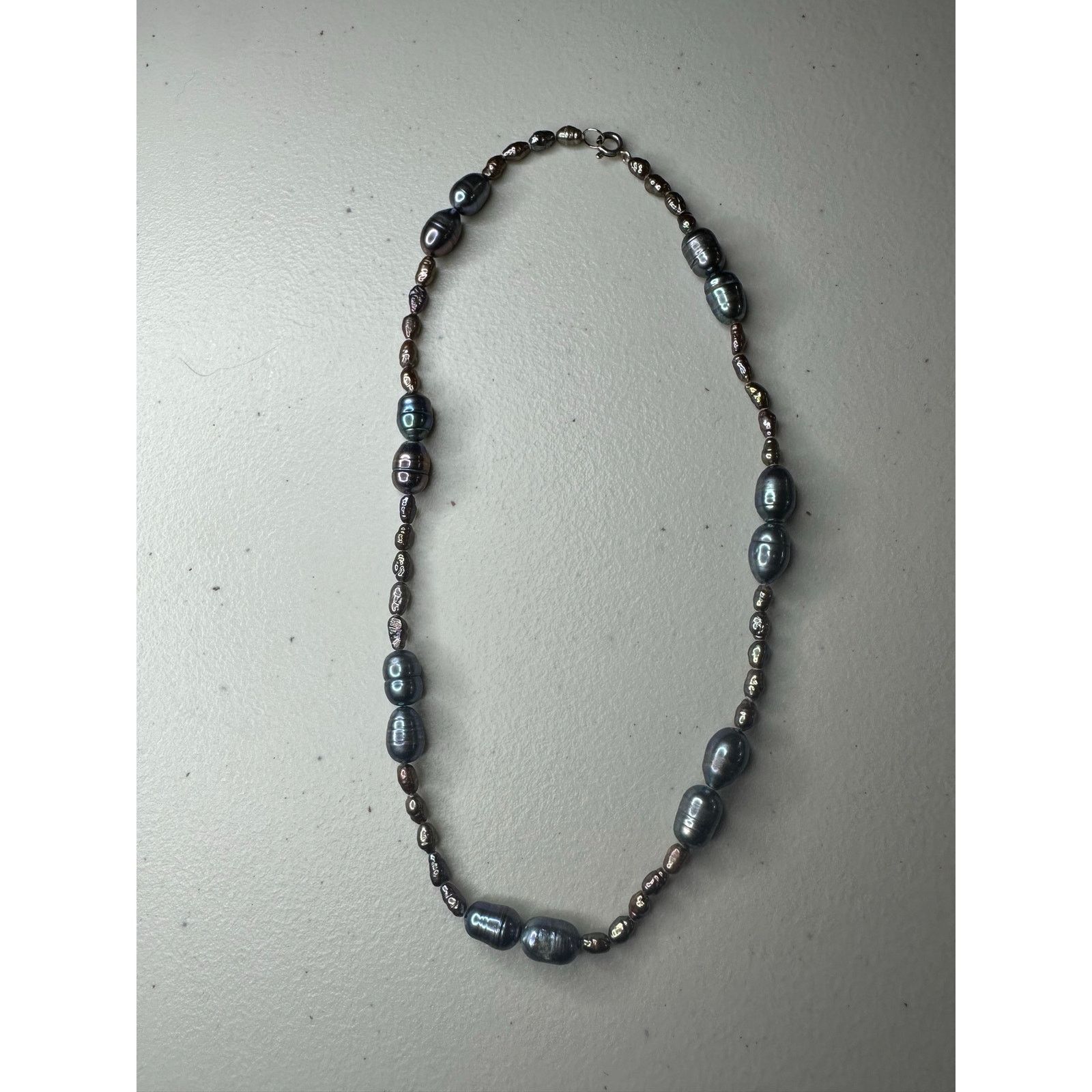 & Other Stories 18" Black Baroque Pearl Necklace Sterling Silver Clasp Size ONE SIZE - 1 Thumbnail