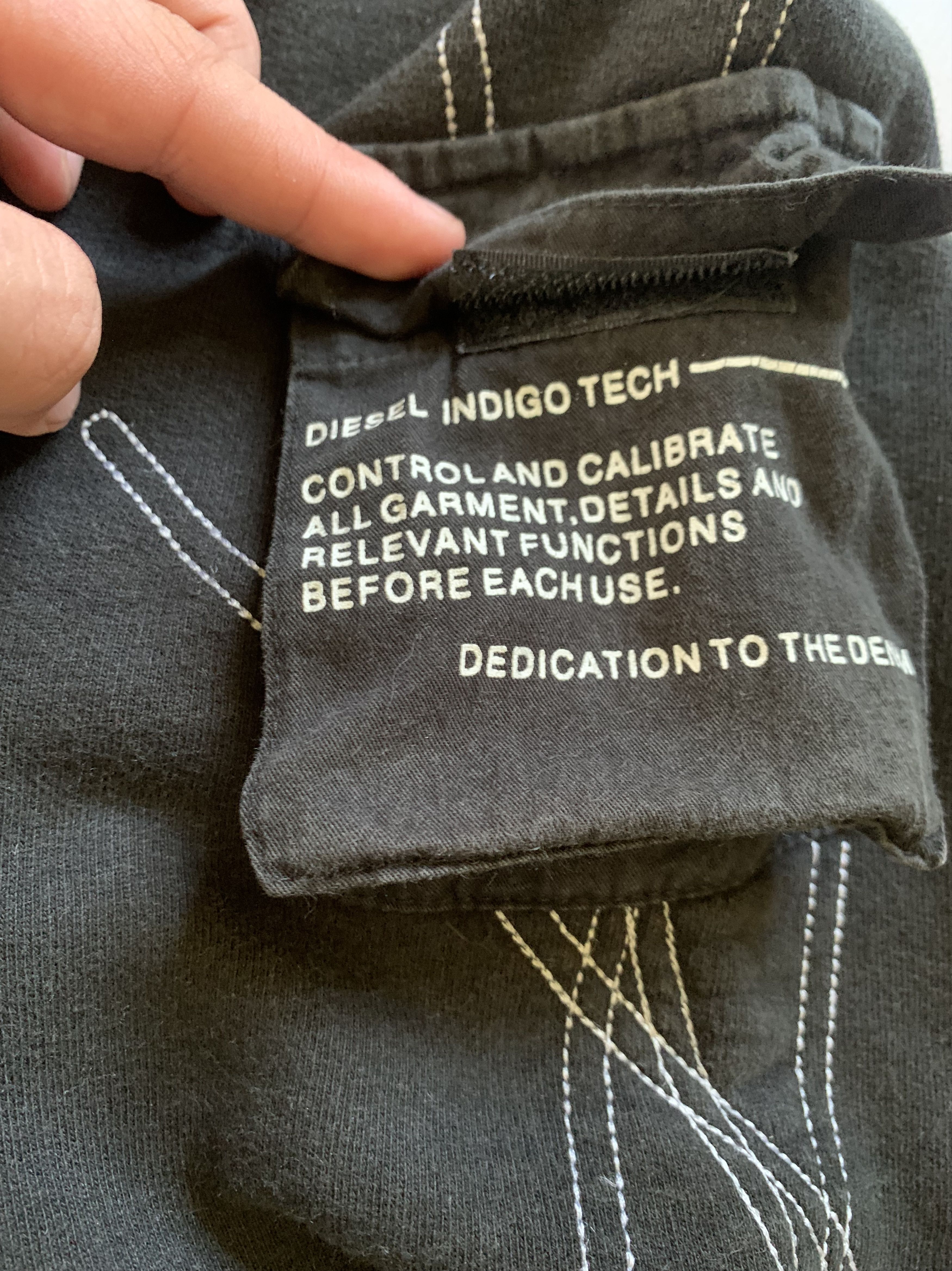 Diesel Diesel Black Indigo Tech Cotton Sweatshirt Size US XL / EU 56 / 4 - 4 Thumbnail
