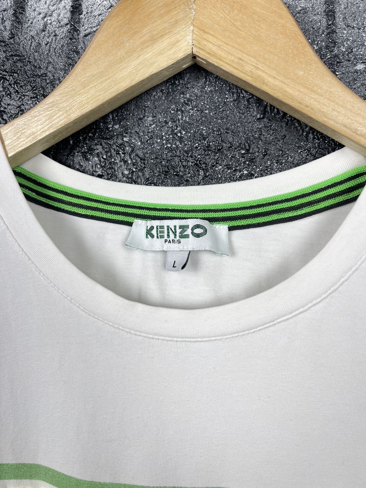 Kenzo Kenzo Paris White Embroidered Logo T-Shirt Women’s Size L Size L / US 10 / IT 46 - 4 Thumbnail