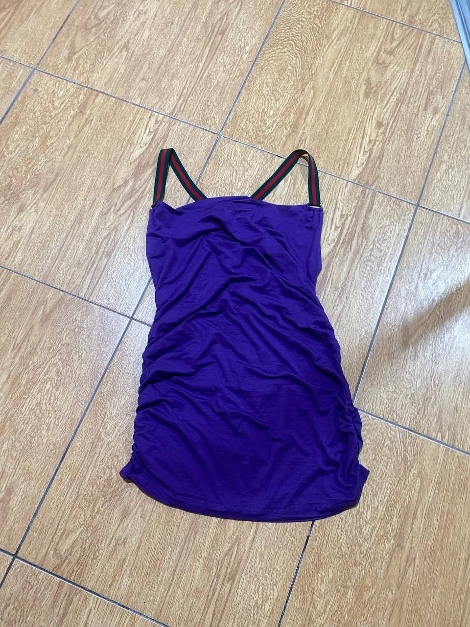 Gucci Gucci Purple Vintage Web Sleeveless Mini Dress Size L / US 10 / IT 46 - 13 Thumbnail