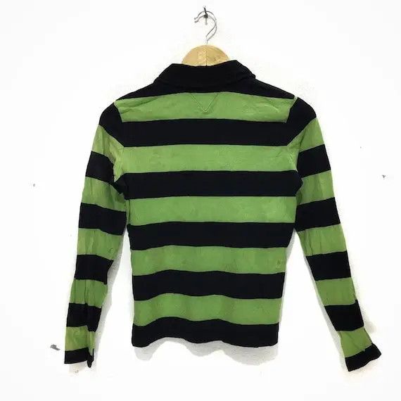 Tommy Hilfiger TOMMY HILFIGER Green Striped Polo Tee Shirt Sailing Gear Size S / US 4 / IT 40 - 3 Thumbnail
