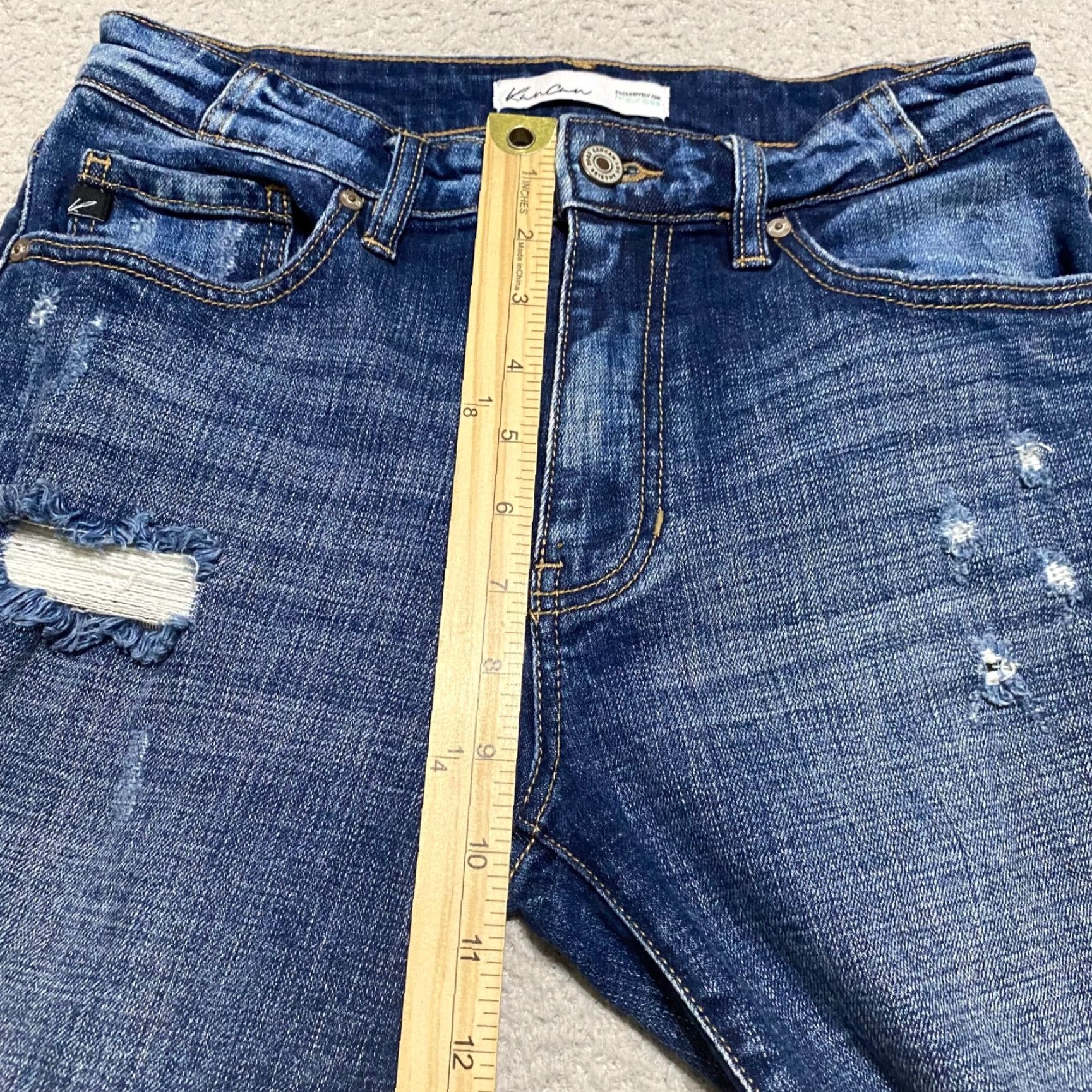 Vintage VINTAGE KanCan Womens Jeans 25 Blue Denim Straight Distressed Mid Rise Medium Wash 5-Pocket Womens Jeans 25 Mens? Size 42" / US 20 - 7 Thumbnail