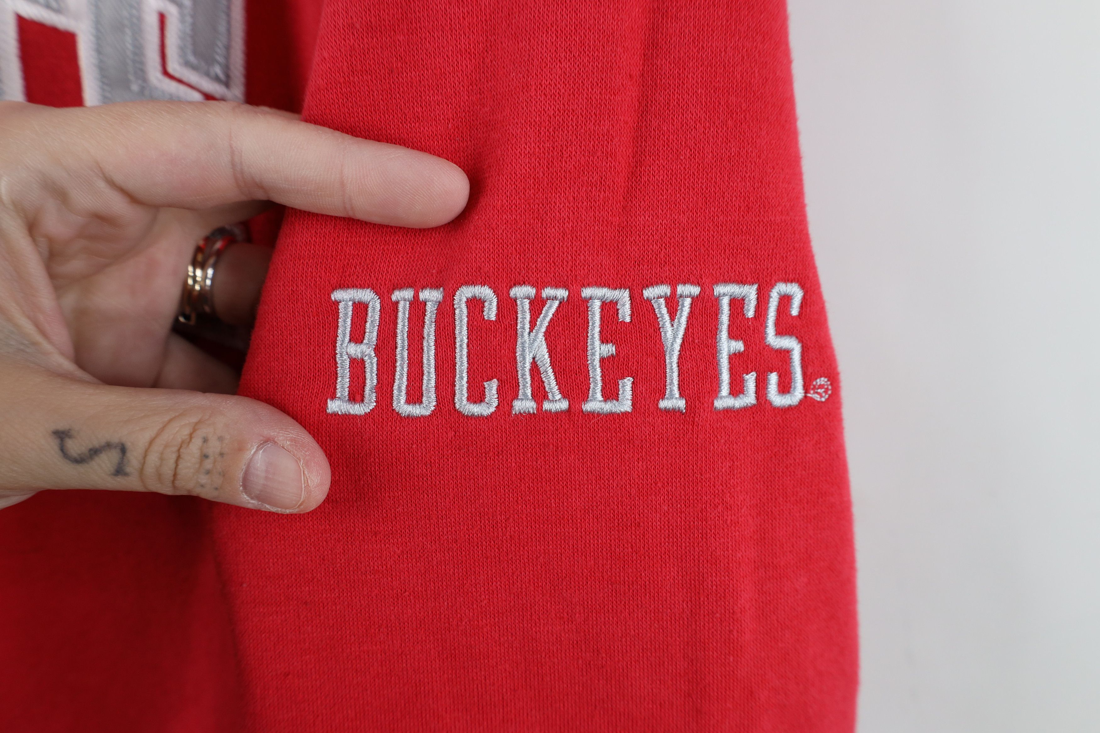 Champion Vintage Champion Ohio State University Hoodie Sweatshirt Red Size US XL / EU 56 / 4 - 4 Thumbnail