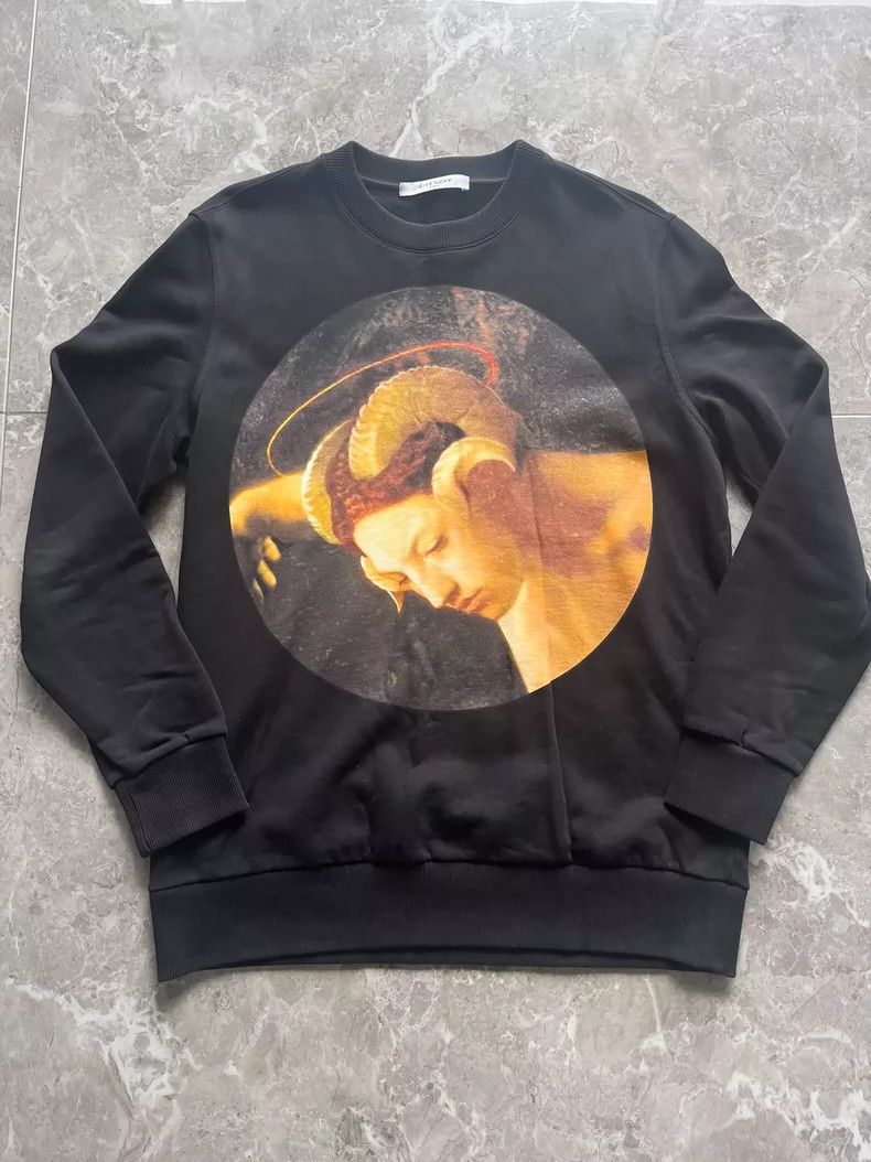 Givenchy Givenchy Black Horned Virgin Mary Hoodie, Size M Size US M / EU 48-50 / 2 - 1 Thumbnail