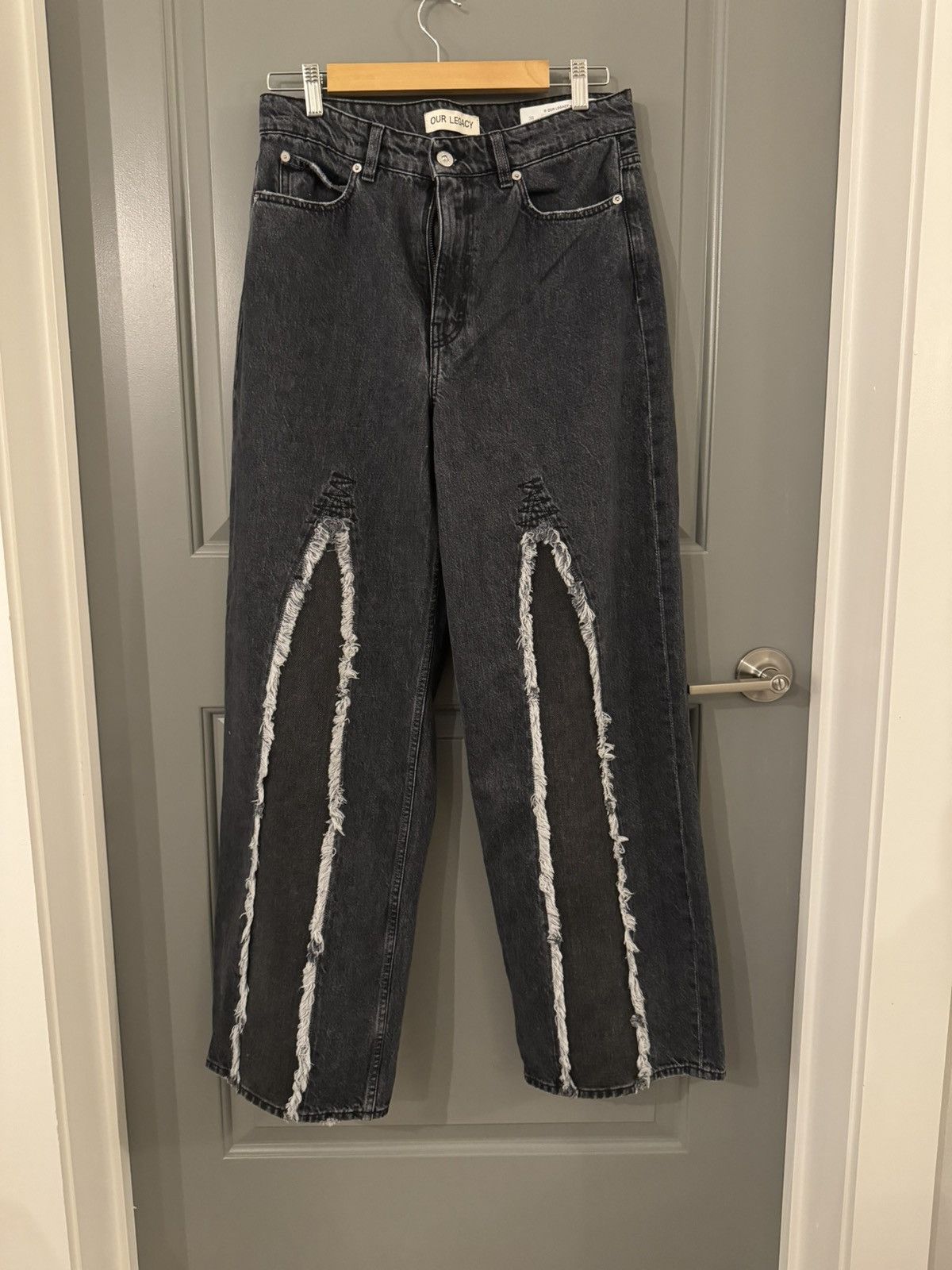 Our Legacy × Vintage Our legacy full cut black slash denim | Grailed