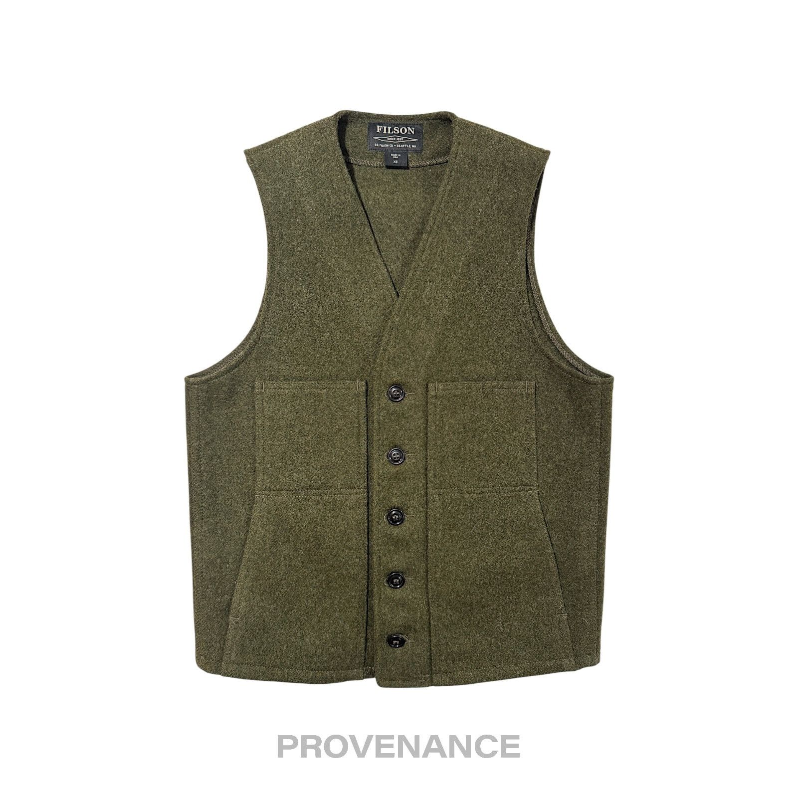 Filson 🔴 Filson Mackinaw Wool Vest - Forest Green XS Size US XS / EU 42 / 0 - 1 Thumbnail