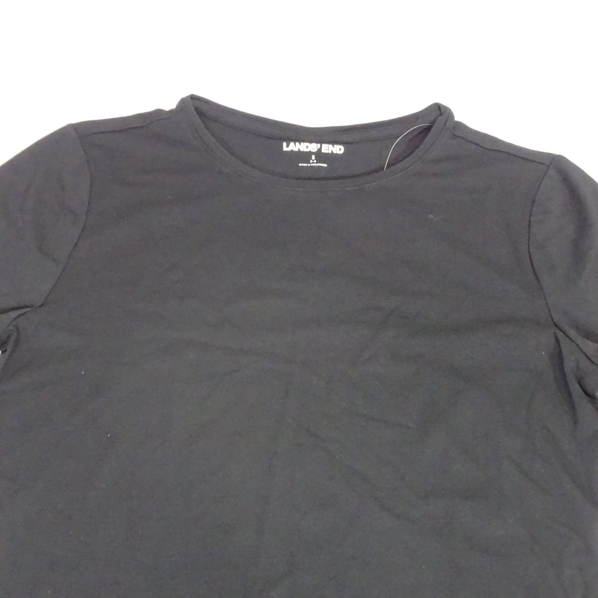 Lands' End Lands End Women Black Long Sleeve Crewneck Knit Top T-shirt Size S / US 4 / IT 40 - 2 Thumbnail