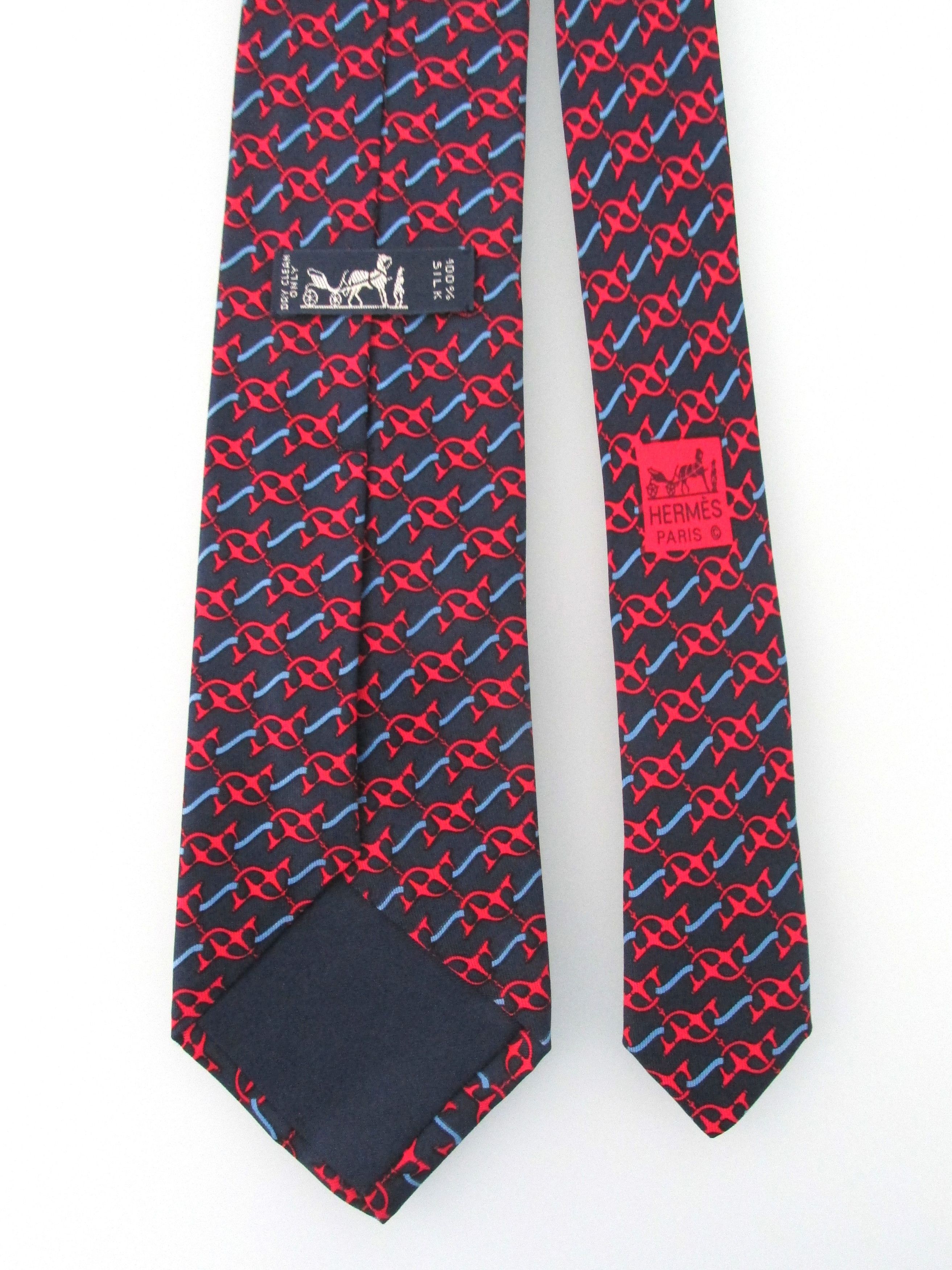 Hermes Hermes Vintage Men's Silk Tie Size ONE SIZE - 3 Thumbnail