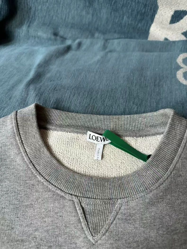 Loewe LOEWE Gray color matching sweater Size L / US 10 / IT 46 - 2 Thumbnail