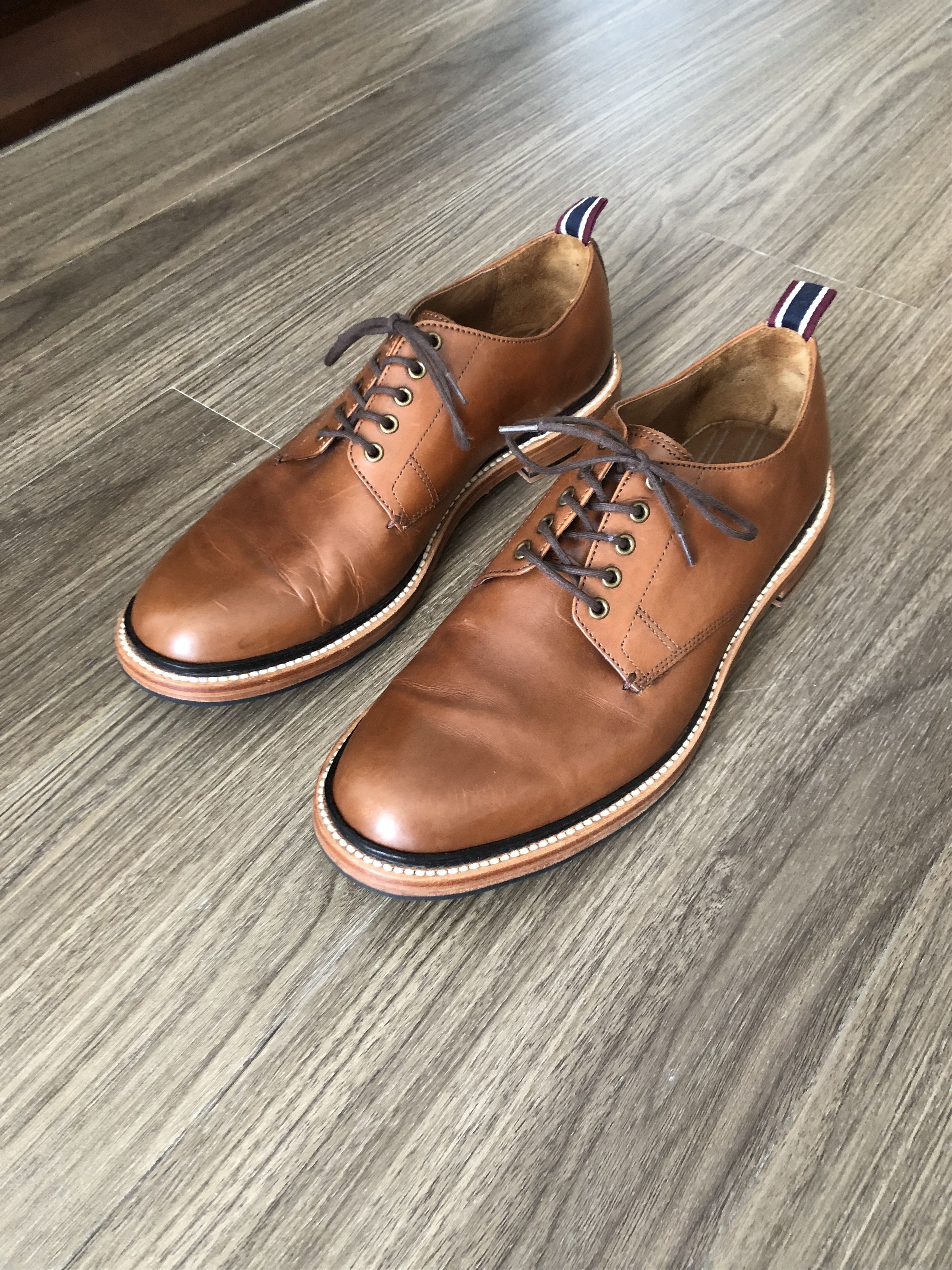 J.Crew J.Crew Oar Stripe Italian Leather Derbys Size US 8.5 / EU 41-42 - 2 Thumbnail