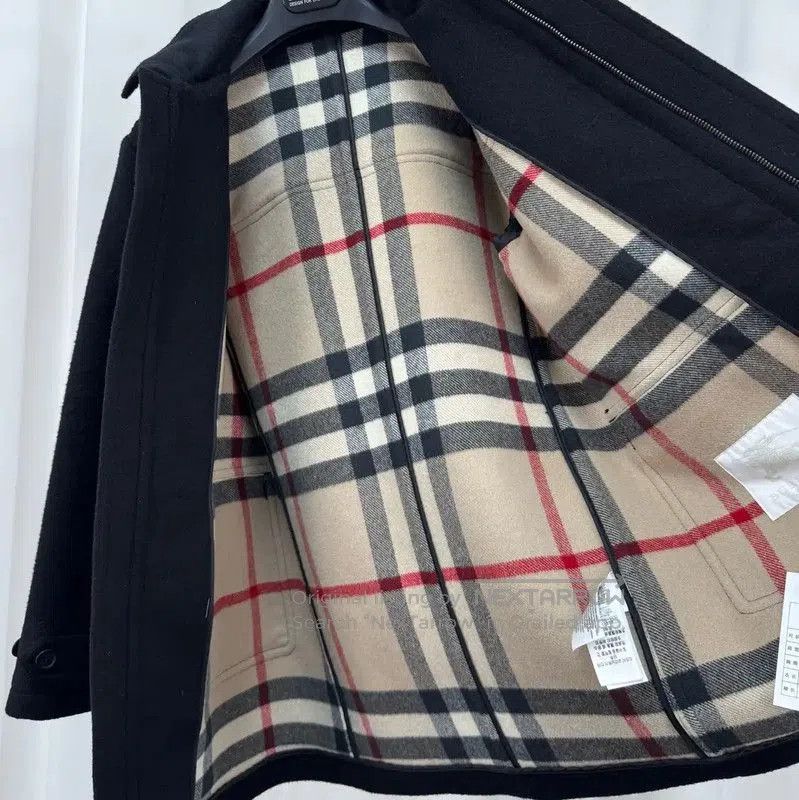 Burberry Burberry Black Wool Mid-Length Duffle Coat. Size L / US 10 / IT 46 - 5 Thumbnail