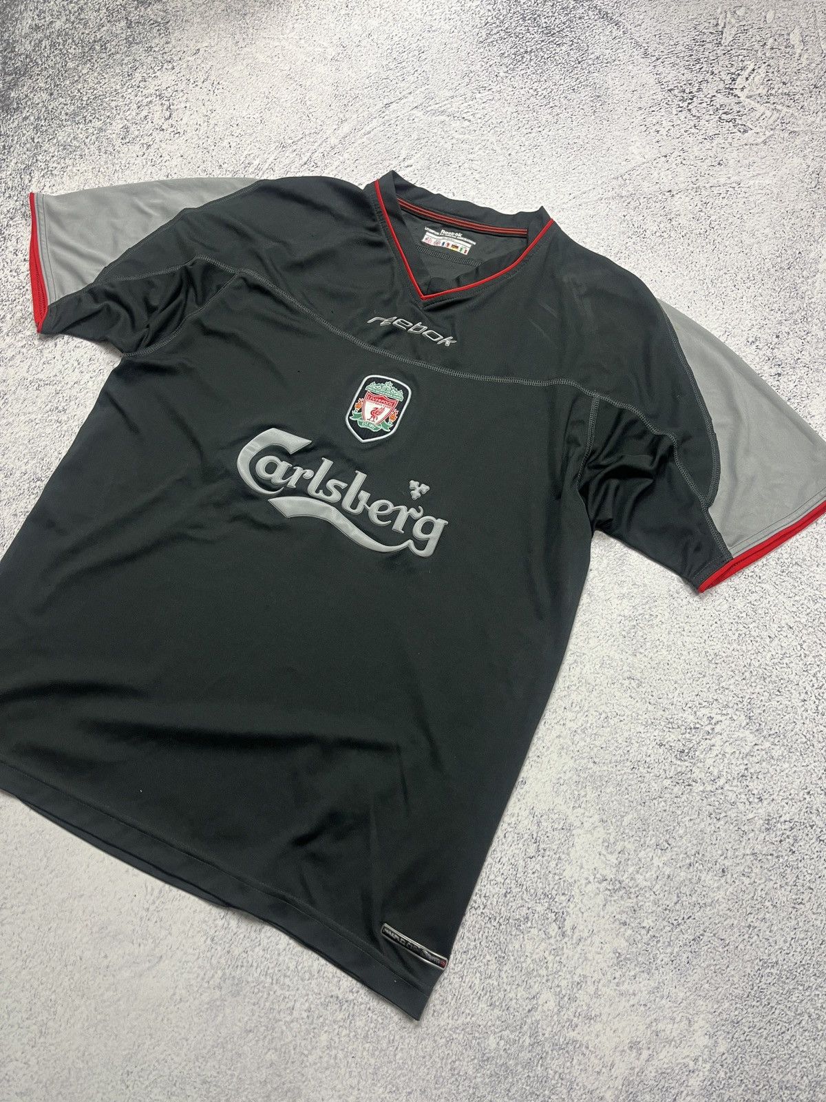 Reebok Vibtage Reebok Liverpool 2002-2003 Away Soccer Jersey Rare Size US L / EU 52-54 / 3 - 4 Thumbnail