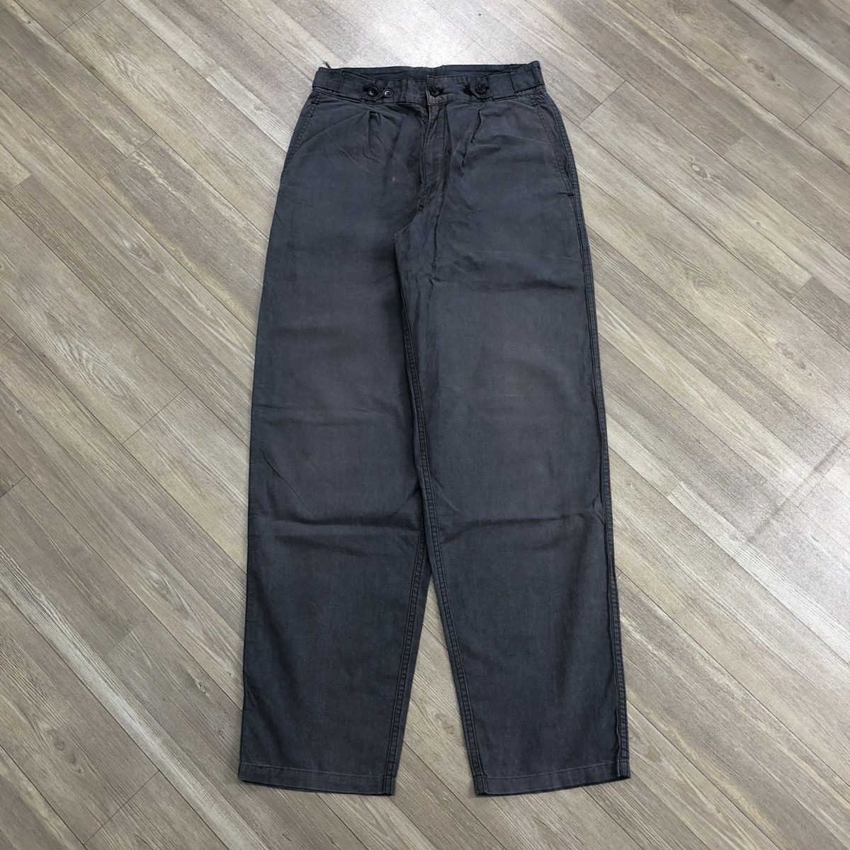 Comme des Garcons × Comme des Garcons Homme × Faded Glory 🇯🇵1980s Comme des Garcons Homme CDG Faded Trousers Work Pants Size US 26 / EU 42 - 1 Thumbnail