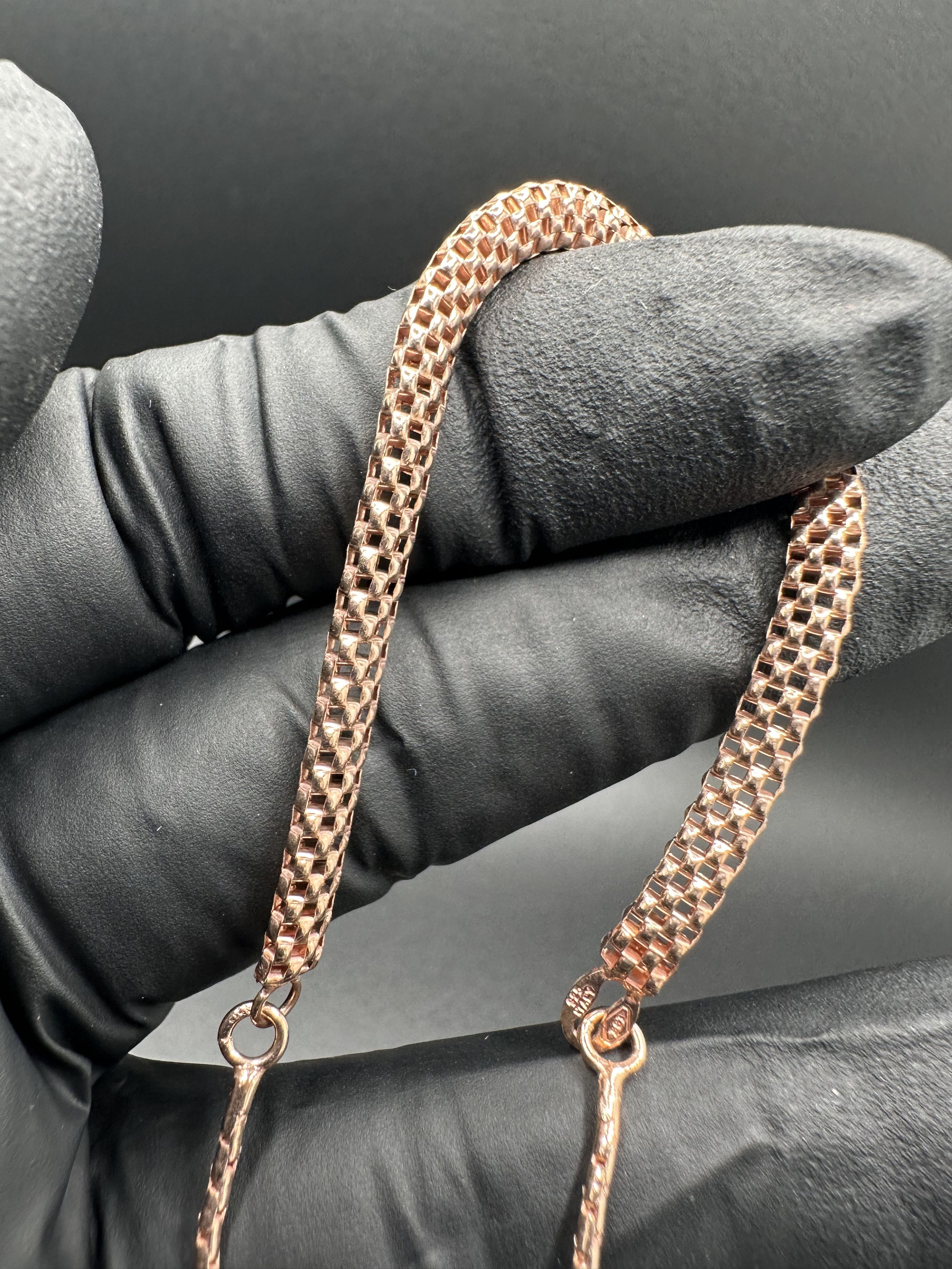 Jewelry ROSE GOLD OVER STERLING SILVER 925 MESH ADJUSTABLE BRACELET Size ONE SIZE - 3 Thumbnail