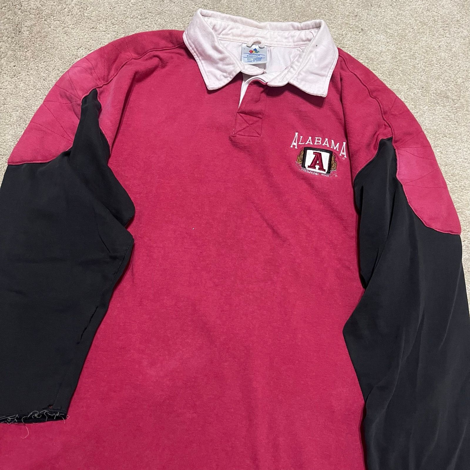Other Vintage Midwest Embroidery Alabama Red and Black Rugby Polo Size US L / EU 52-54 / 3 - 1 Thumbnail