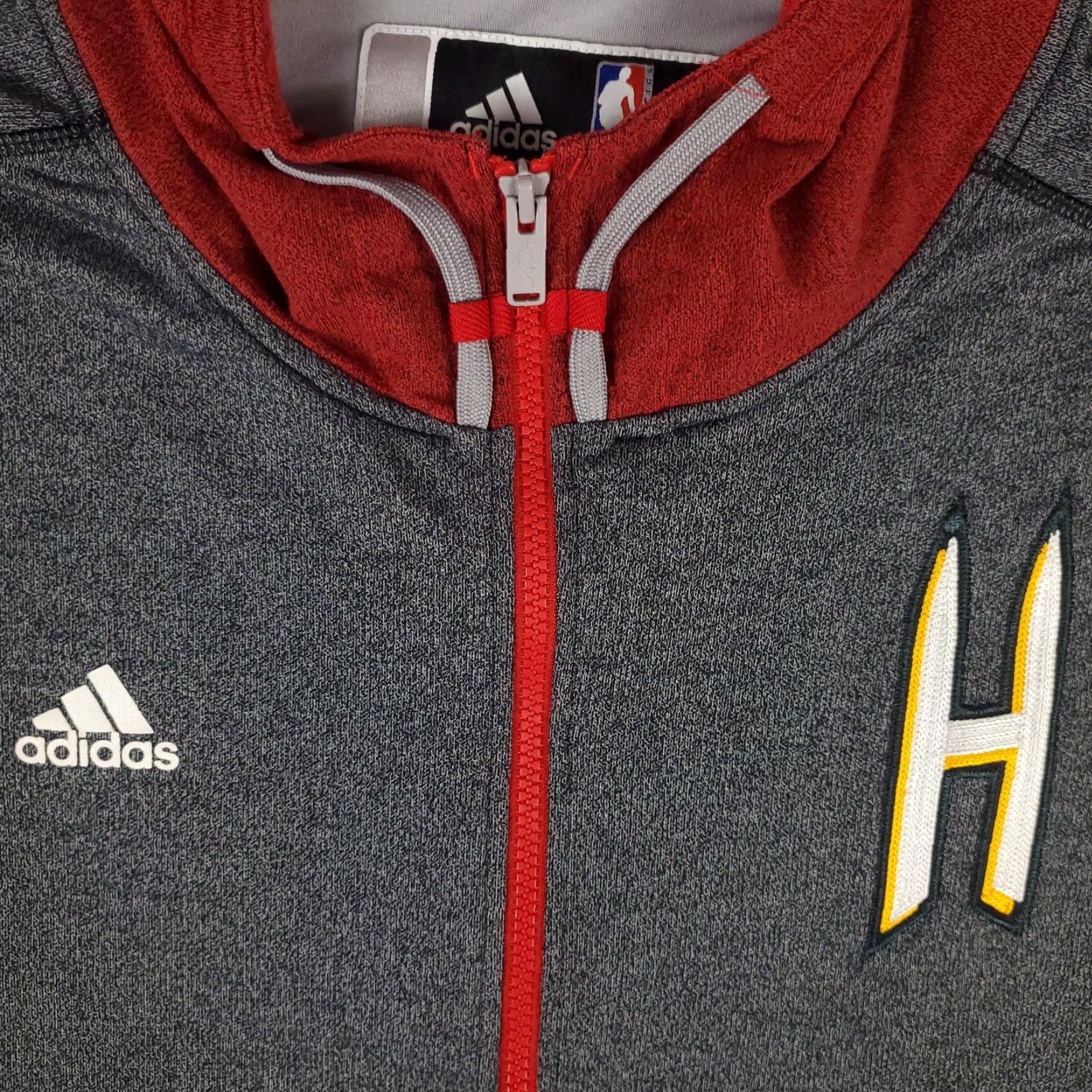Adidas Adidas Hoodie Houston Rockets Mens 2XL Gray Red Full Zip NBA Jacket Size US XXL / EU 58 / 5 - 3 Thumbnail