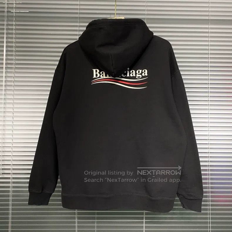 Balenciaga Balenciaga Hooded sweatshirt with Coke wave print logo, bl Size US S / EU 44-46 / 1 - 1 Thumbnail