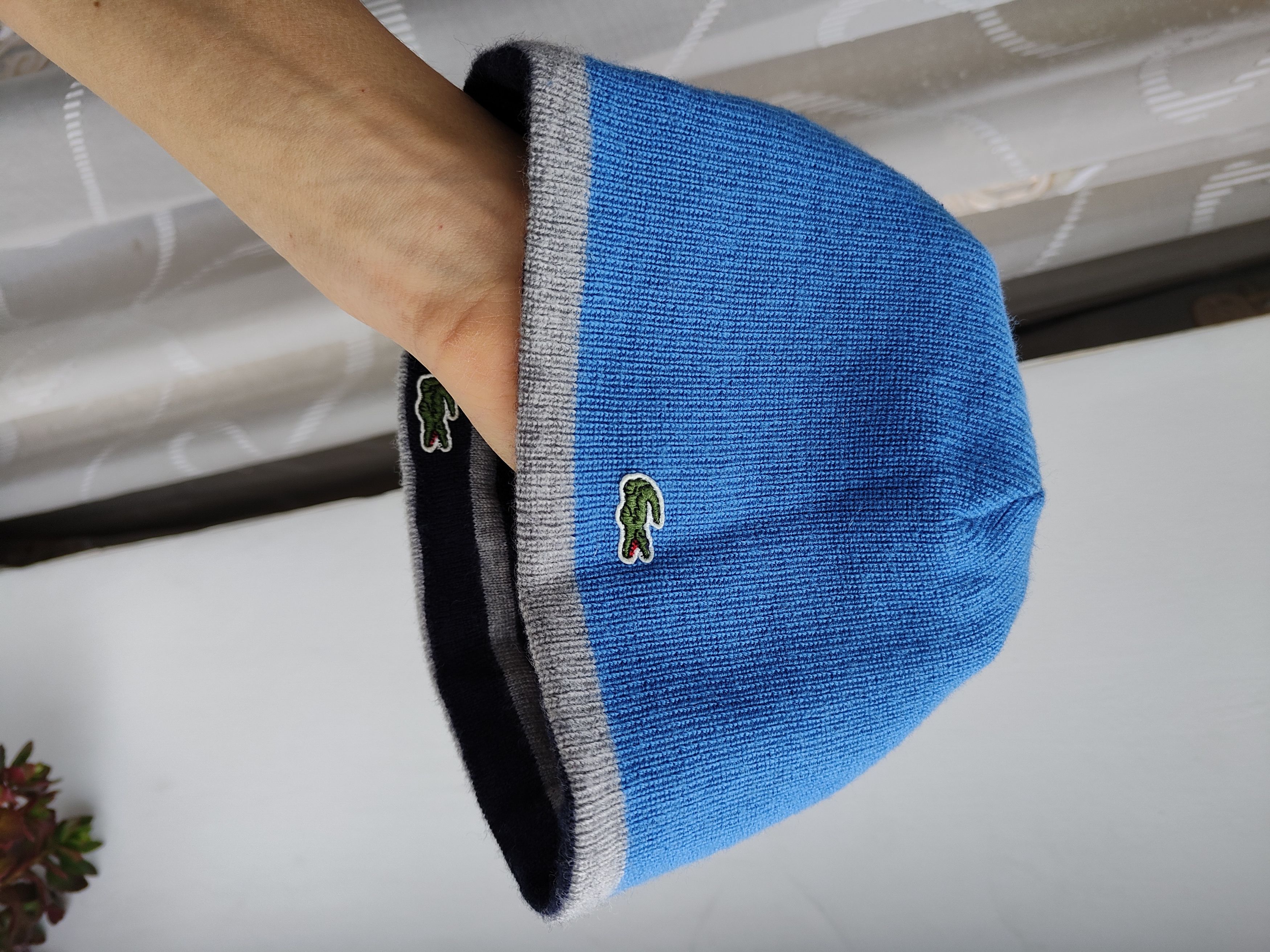 Lacoste Vintage Lacoste Reversible Beanie Hat Lacoste Size ONE SIZE - 5 Thumbnail