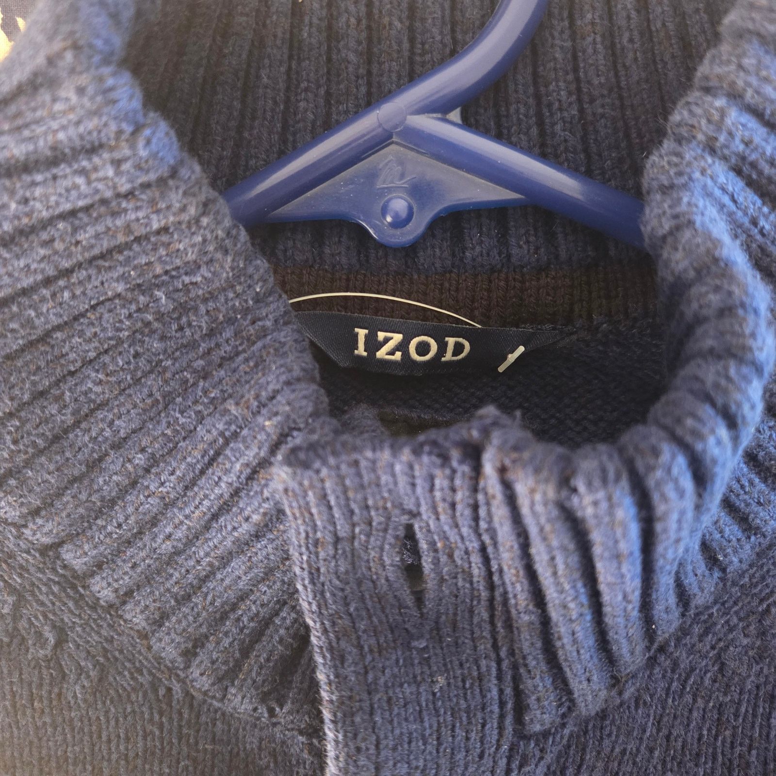 Izod Stylish Izod Men's XL Navy Blue Crew Neck Sweater Size US XL / EU 56 / 4 - 4 Thumbnail