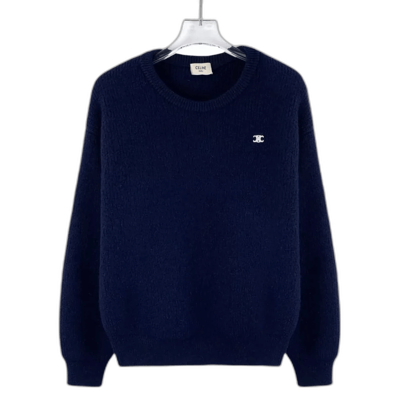 Celine Celine Navy Blue Wool Knit Sweater Size US S / EU 44-46 / 1 - 1 Thumbnail