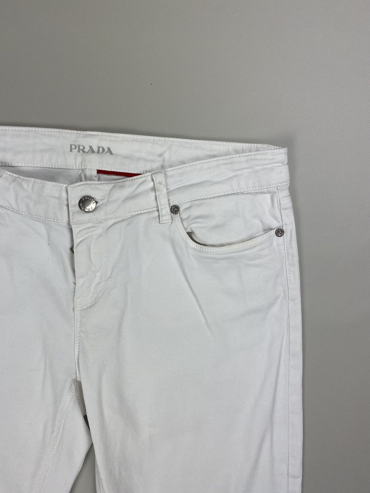 Prada Prada ladies cropped denim Breeches jeans size 29 white Size 29" - 10 Thumbnail