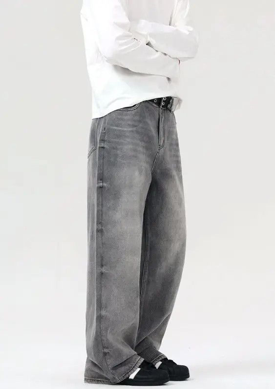 VIBE American high street distressed loose straight baggy jeans Size US 32 / EU 48 - 3 Thumbnail