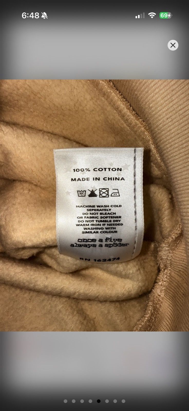 Sp5der Sp5der Cream OG Web V2 Hoodie Size US S / EU 44-46 / 1 - 8 Thumbnail