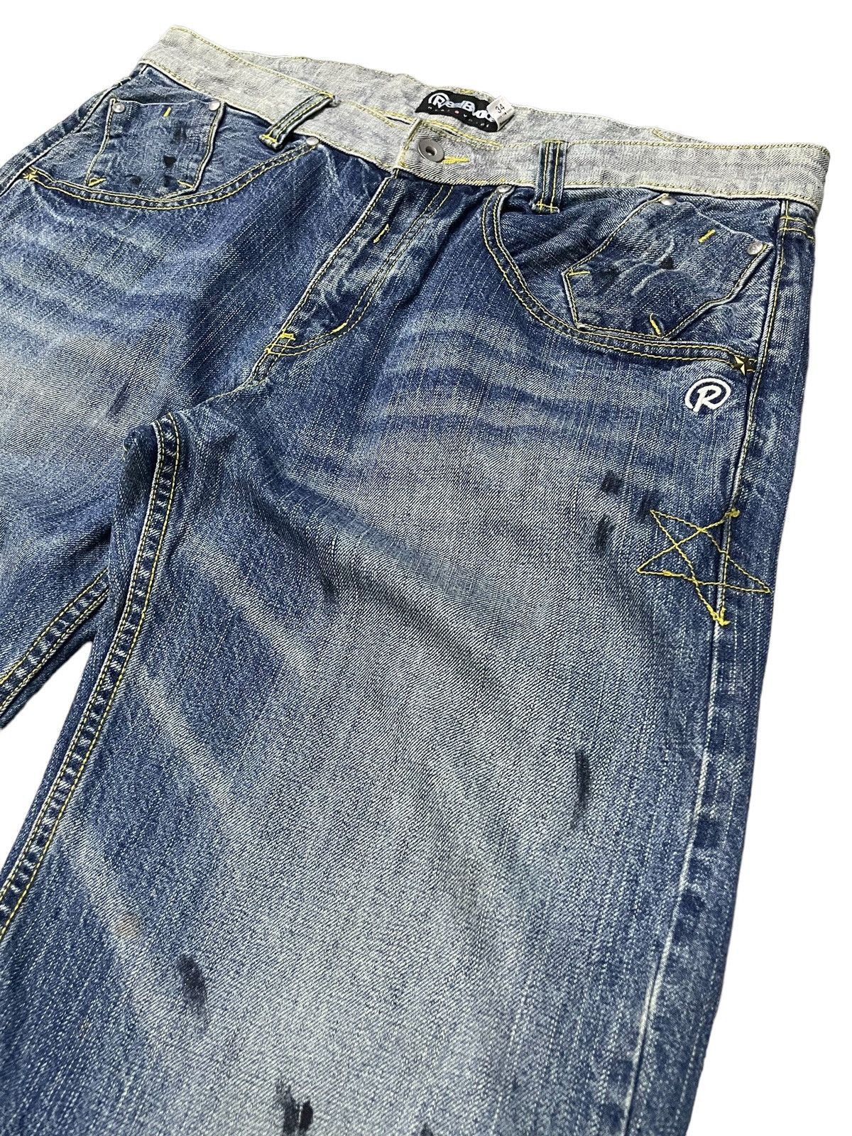 Artful Dodger × Ed Hardy Real Bvoice Painted Dirty Baggy Loose Jeans Size US 34 / EU 50 - 10 Thumbnail