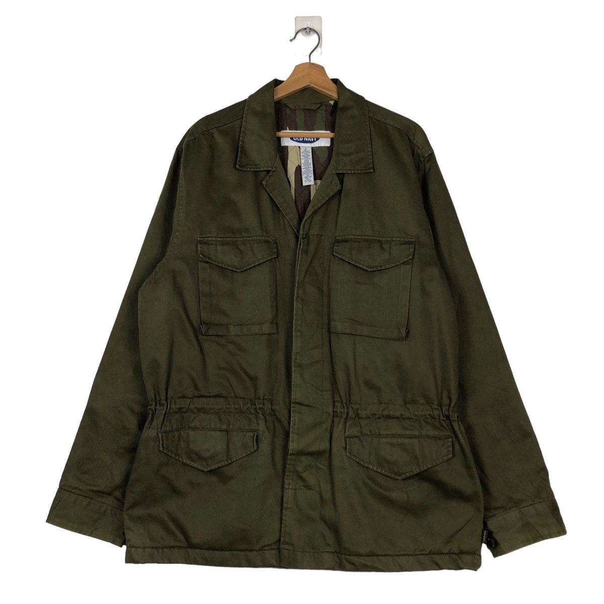 Old Navy 📌VINTAGE CHORE BIKER MILITARY JACKET OLDNAVY CAMOUFLAGE Size US M / EU 48-50 / 2 - 3 Thumbnail