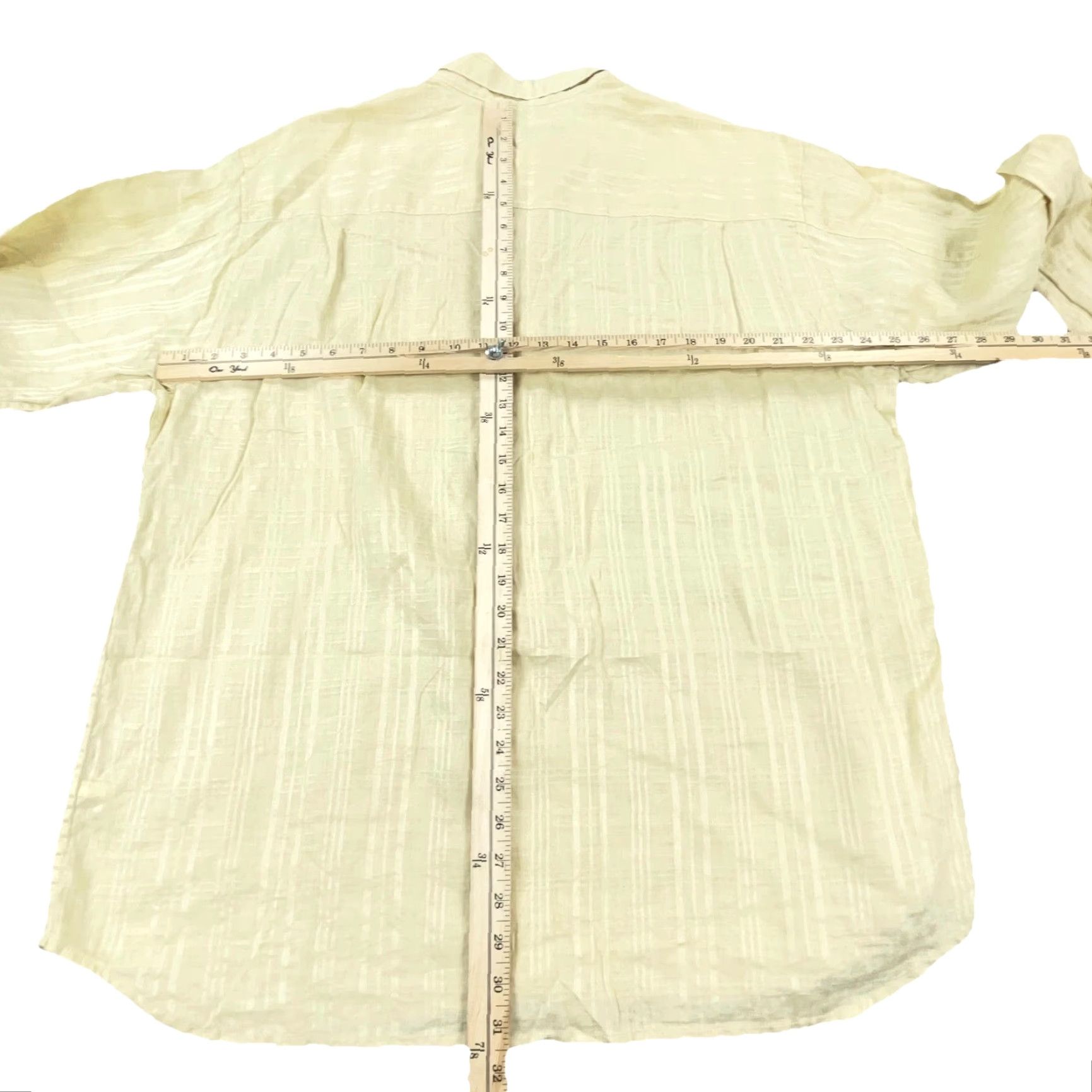 Tommy Bahama Tommy Bahama Linen Shirt Men XL Yellow Button Up Dress Casual Flat Pocket Adult Size US XL / EU 56 / 4 - 6 Thumbnail