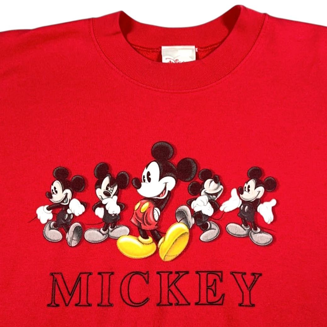 Disney VINTAGE Disney Mickey Mouse Sweater Adult LARGE Red Disney Store Sweatshirt Cartoon 90s Mens Size US L / EU 52-54 / 3 - 2 Thumbnail