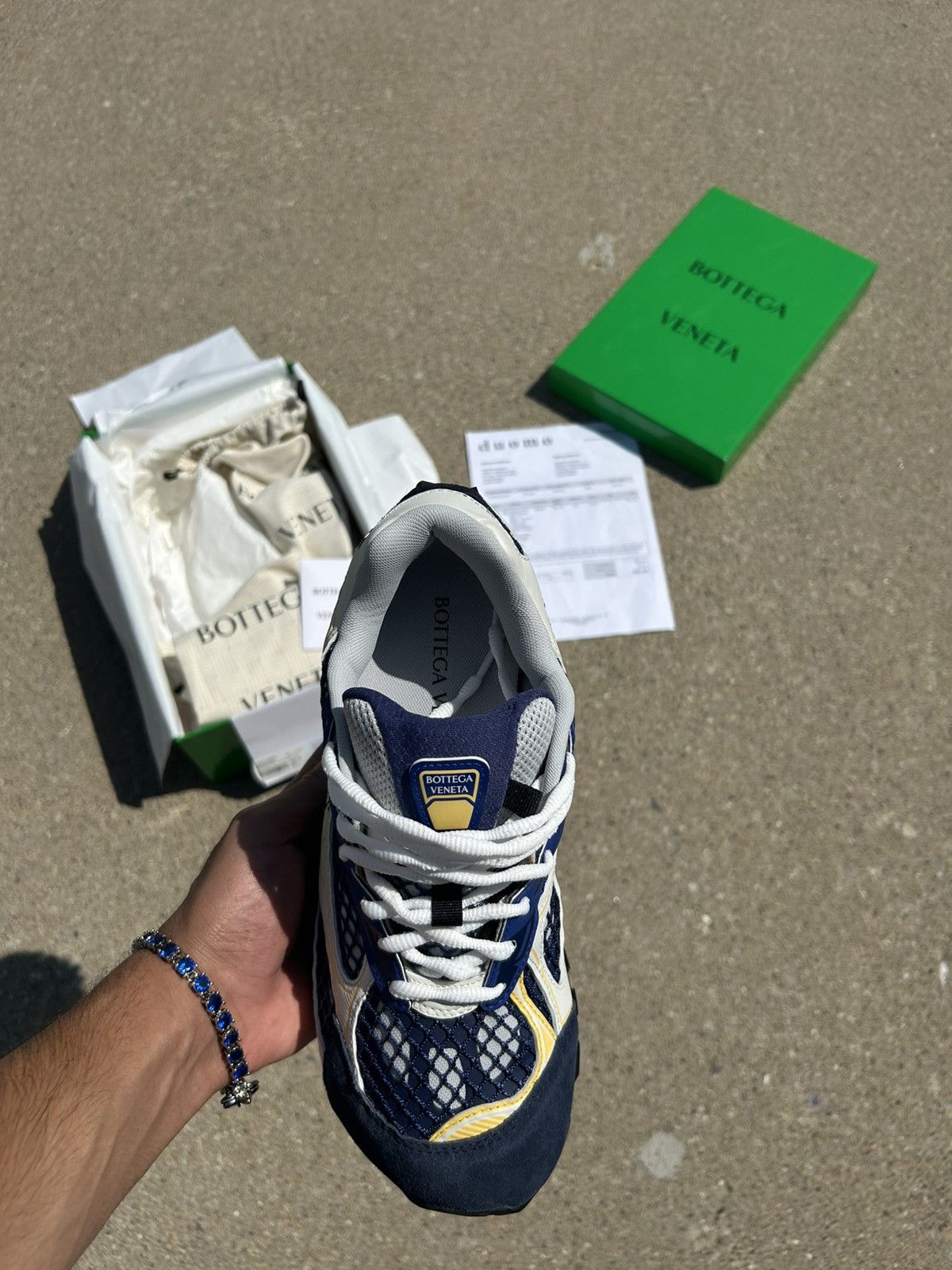 Bottega Veneta BRAND NEW BOTTEGA VENETA ORBIT SNEAKERS blue yellow size 41 Size US 8 / EU 41 - 7 Thumbnail