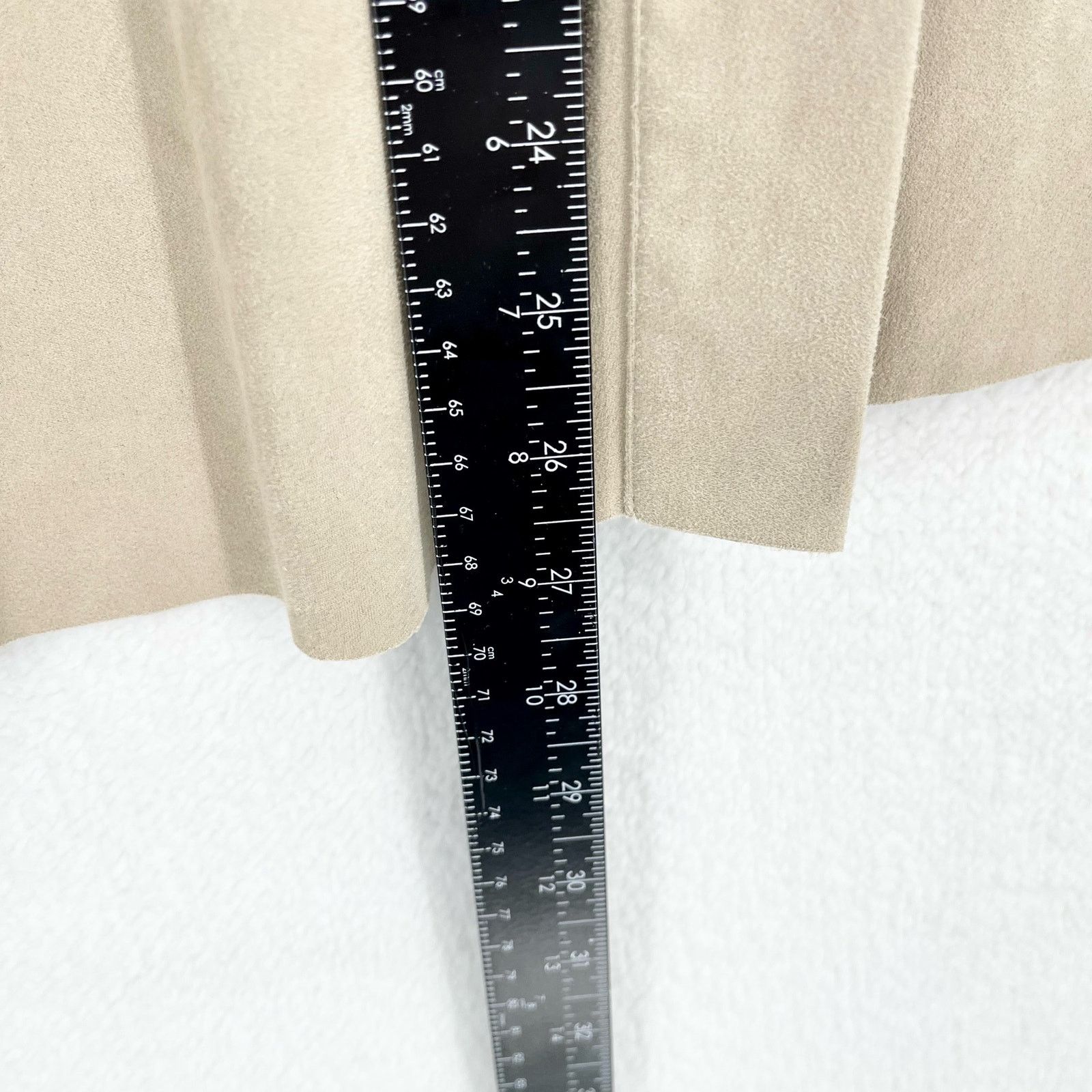 Zara Zara Basic Tan Faux Suede Midi Business Button Size Small Size 27" / US 4 / IT 40 - 3 Thumbnail