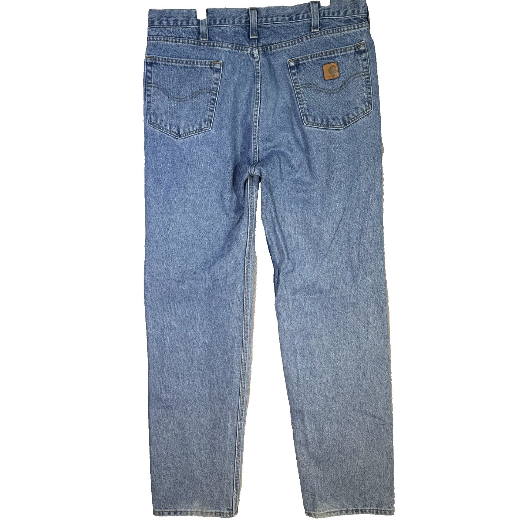 Carhartt Carhartt Jeans Mens 38x36 Blue Relaxed Fit B460-LVB Straight Leg Denim Pants Size US 38 / EU 54 - 2 Thumbnail