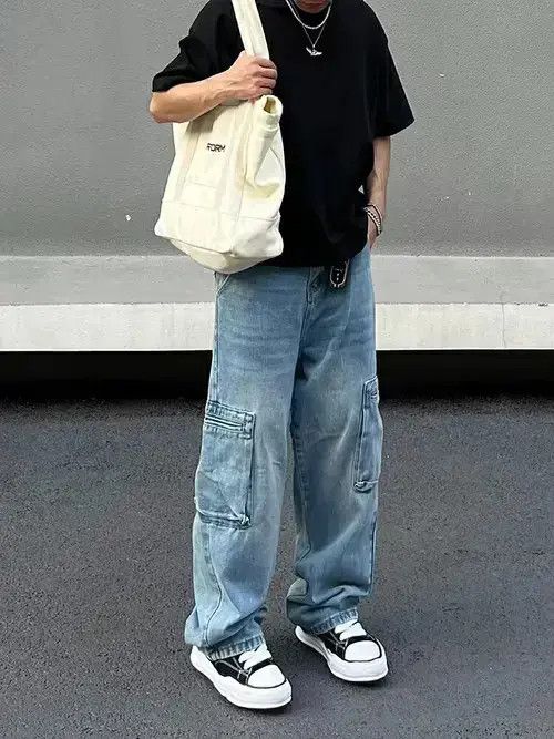 Designer × Japanese Brand × Vintage faded baggy flared cargo pants Size US 32 / EU 48 - 3 Thumbnail