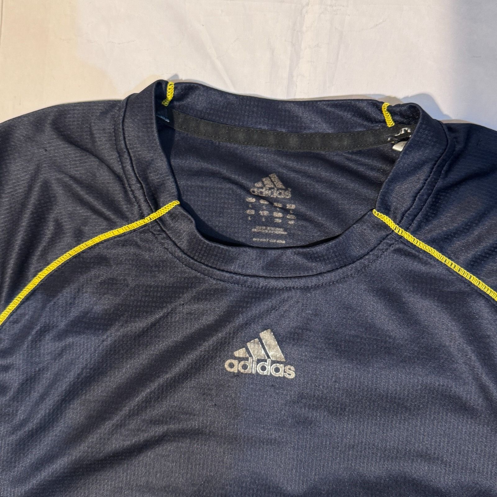 Adidas Adidas Y2K Soccer Training Athletic Tshirt - L NavyBlue/ Yel Size US L / EU 52-54 / 3 - 2 Thumbnail