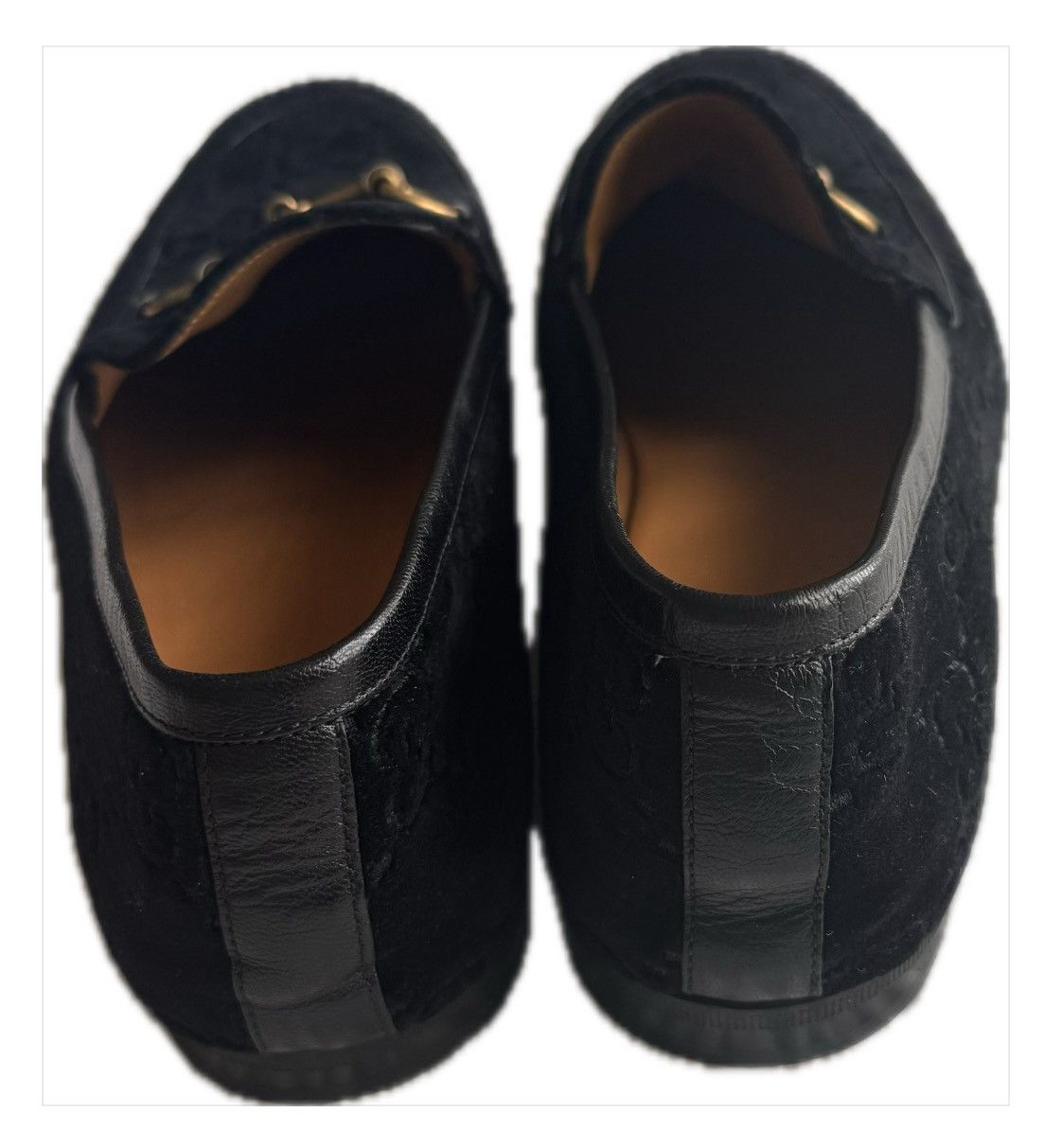Gucci Gucci Jordaan GG Velvet Loafer - Black Size US 9.5 / EU 42-43 - 4 Thumbnail