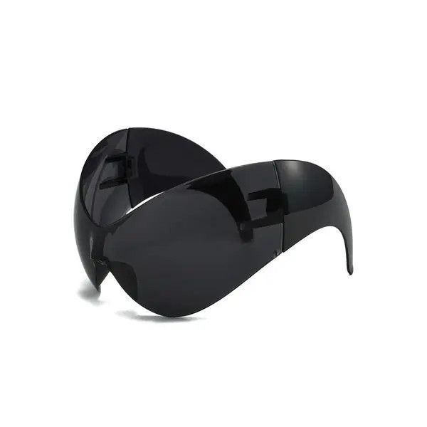 VIBE Futuristic Oversized Sunglasses Size ONE SIZE - 4 Thumbnail
