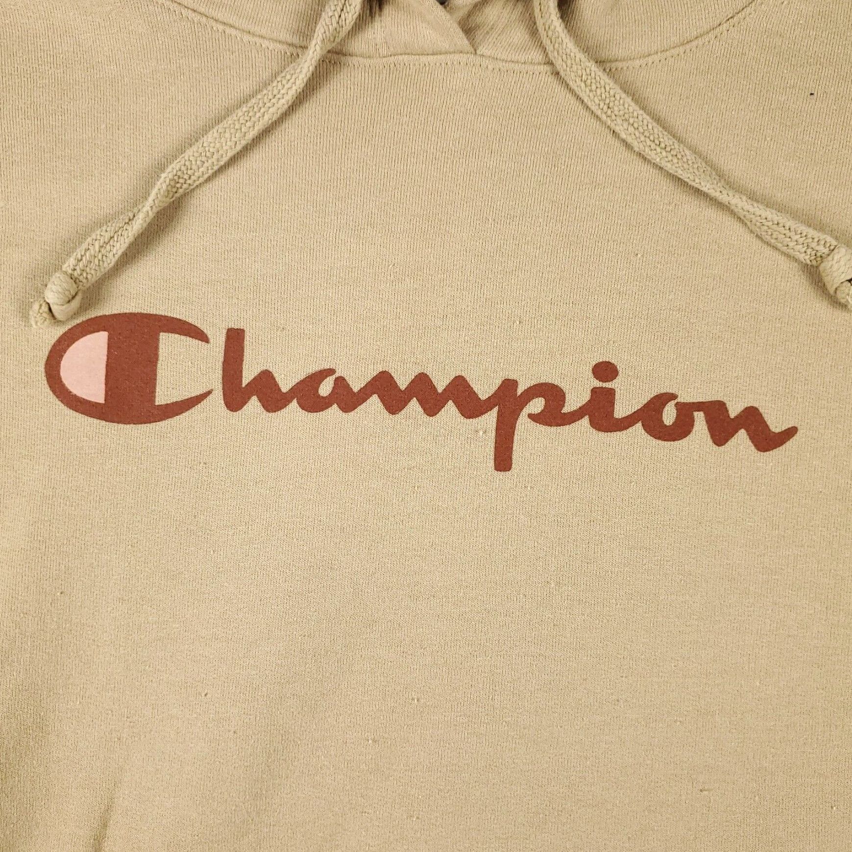 Champion Champion Beige Pullover Hoodie Sweatshirt Womens Medium Cotton Blend Size M / US 6-8 / IT 42-44 - 2 Thumbnail