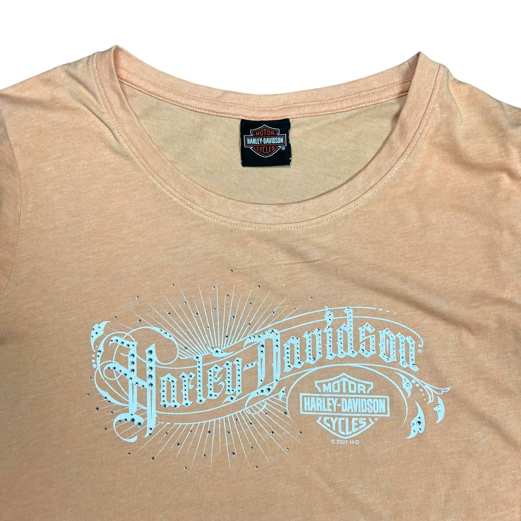 Harley Davidson Harley-Davidson Mackinaw City Rhinestone Graphic T-Shirt Size XL / US 12-14 / IT 48-50 - 2 Thumbnail