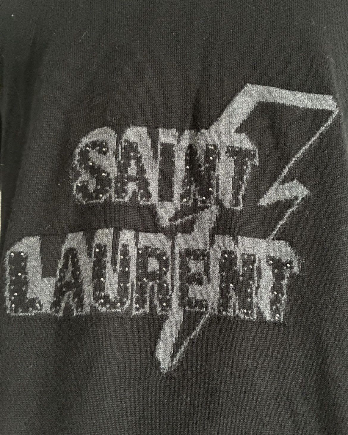 Saint Laurent Paris Saint Laurent Studded Logo Hoodie Size US L / EU 52-54 / 3 - 3 Thumbnail